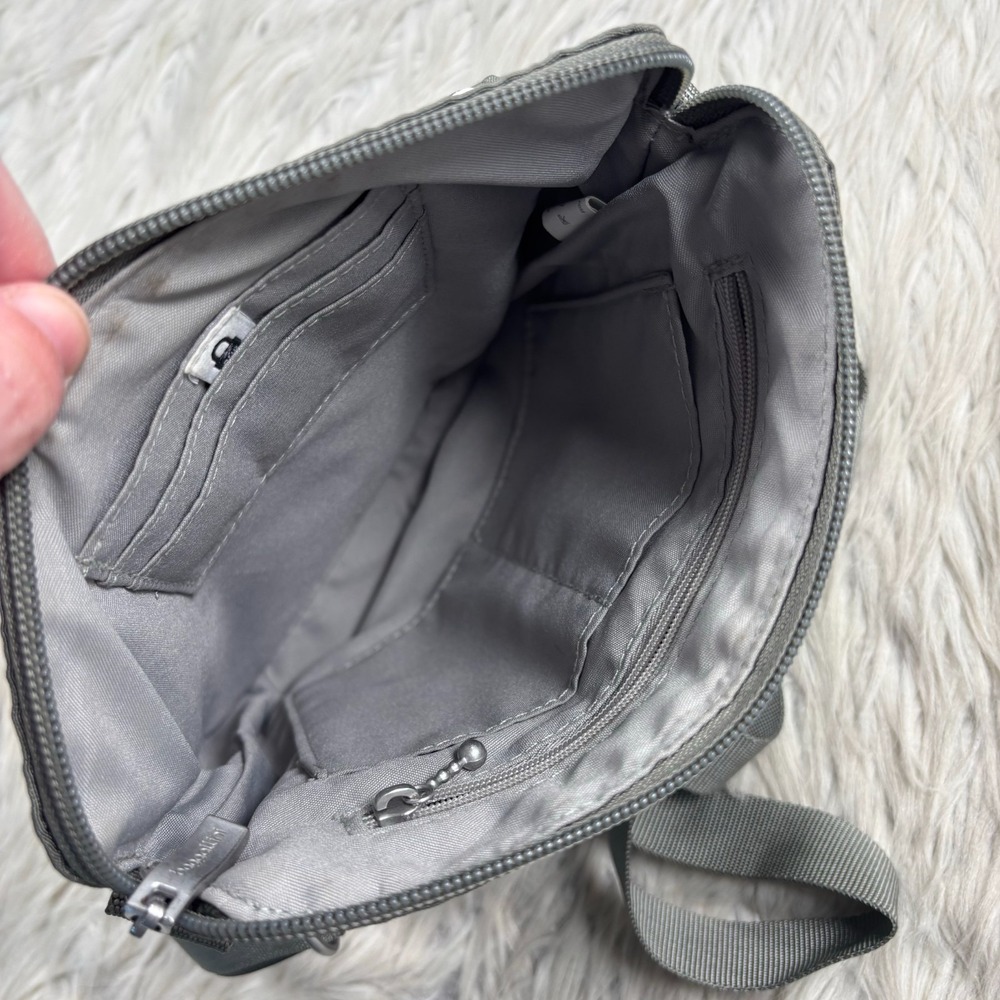 Baggallini Gray Nylon Let's Escape Crossbody Bag Travel Minimalist Urban Commute - Picture 6 of 9